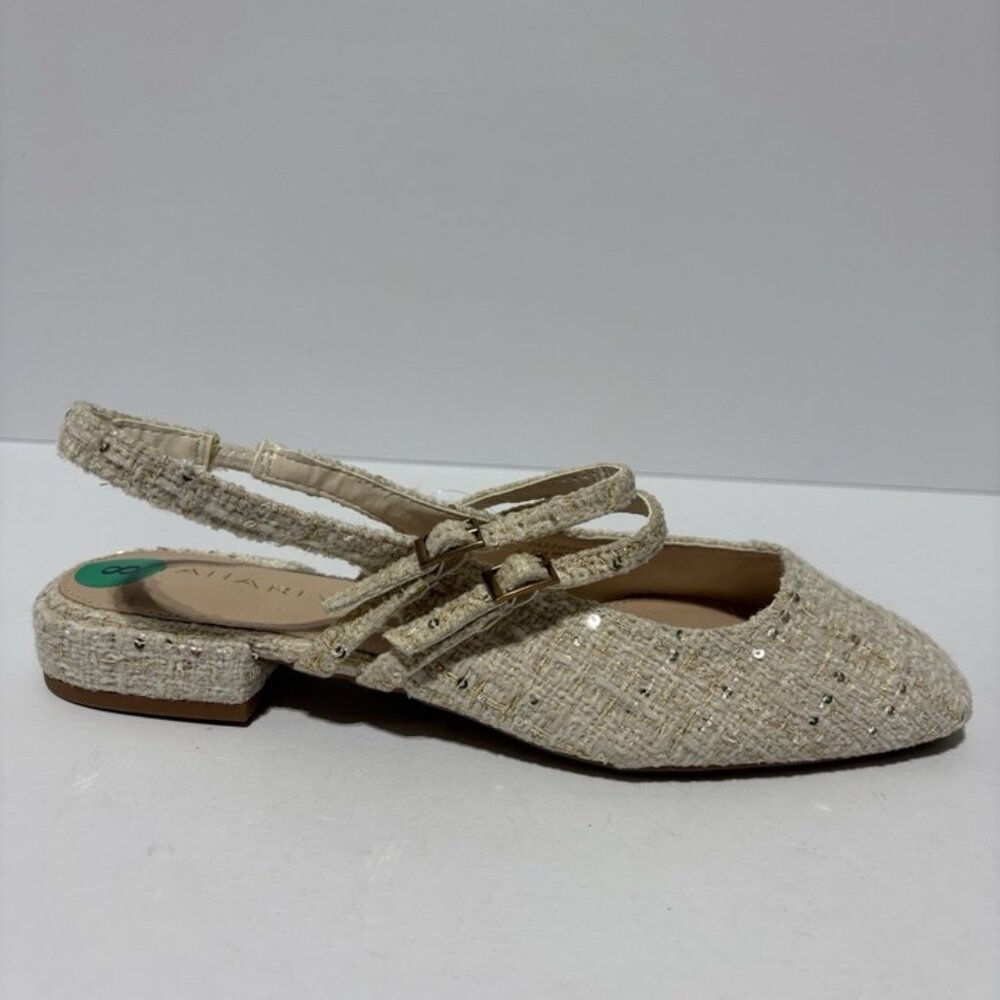 Tahari Women’s Password Slingback Shoes Beige, Size 8 M